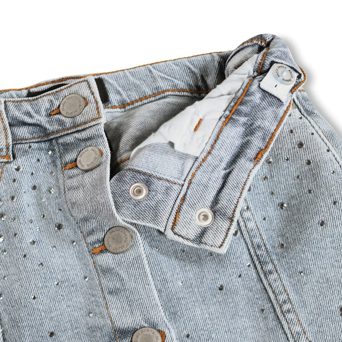 Molo Rhinestone Denim Skirt