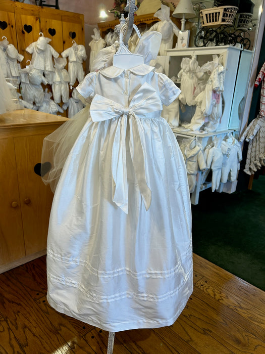 Pure Silk Short Sleeve Collared Gown image 2