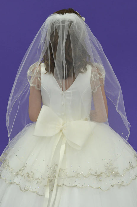 Elenor - Diamond White w/ Veil & Headband 2025 Bella Bow image 5