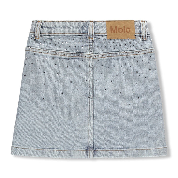 Molo Rhinestone Denim Skirt