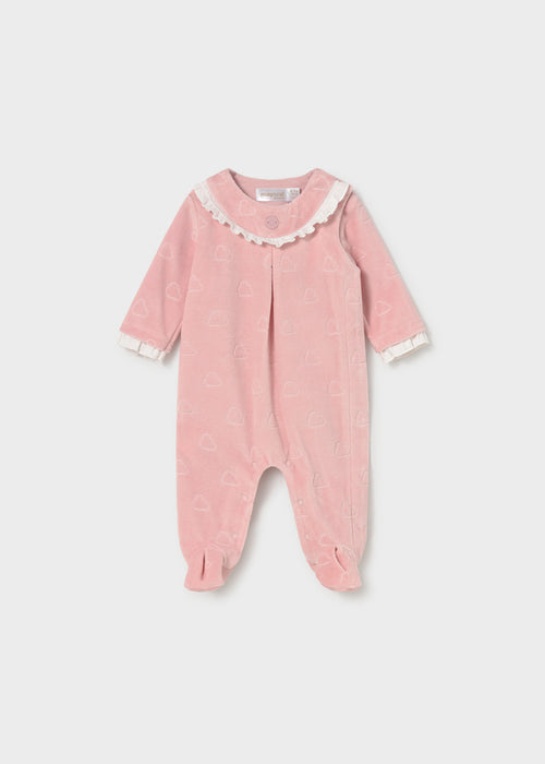 Mayoral Pink Cloud Footie, Baby Rose