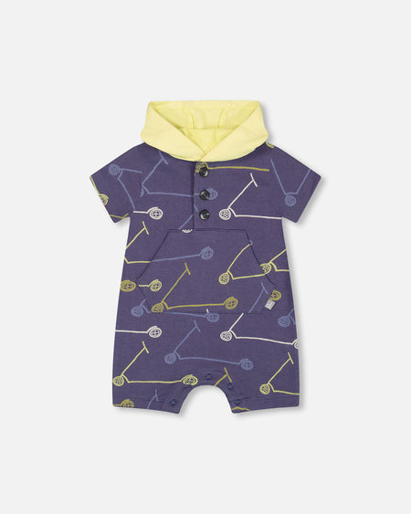 Scooter Fun Hooded Romper image 0