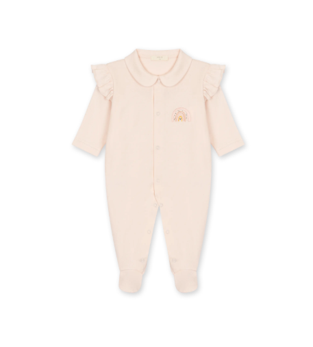 Rainbow Ruffle Collar Footie Baby