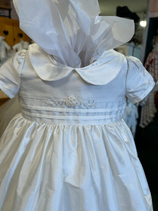 Pure Silk Short Sleeve Collared Gown image 1
