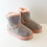Pink Holographic Rhinestone Boot image 0
