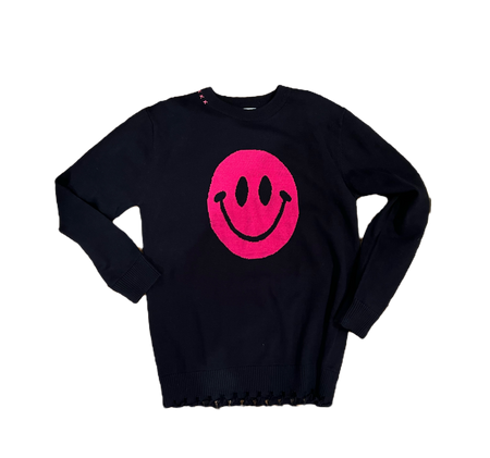 Black & Pink Smiley Sweatshirt image 0