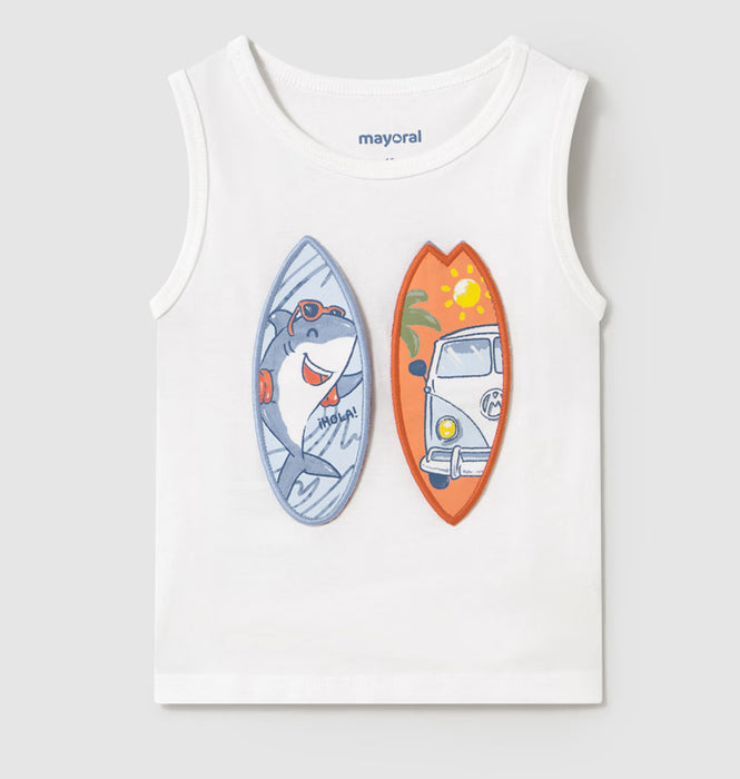 Shark Surfboard Tank and Denim Short