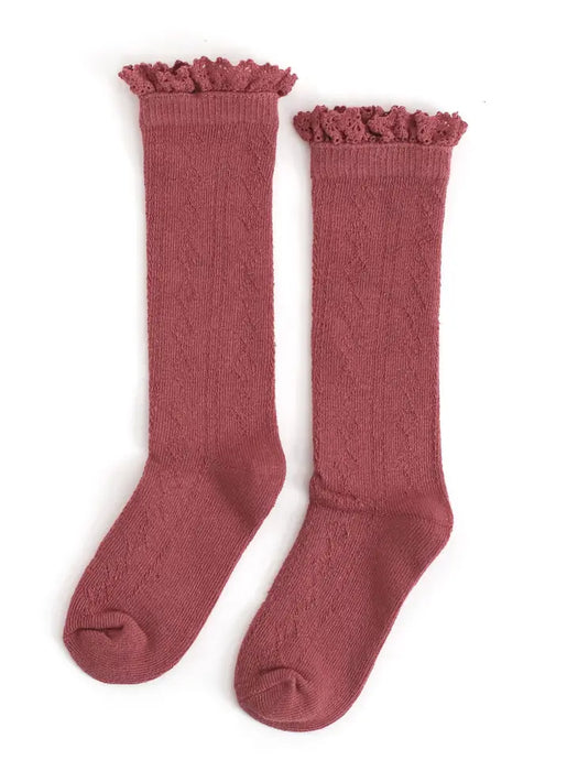 Fancy Lace Top Knee Highs 0-6mos image 6