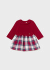 Red Knit & Plaid Dress image 0