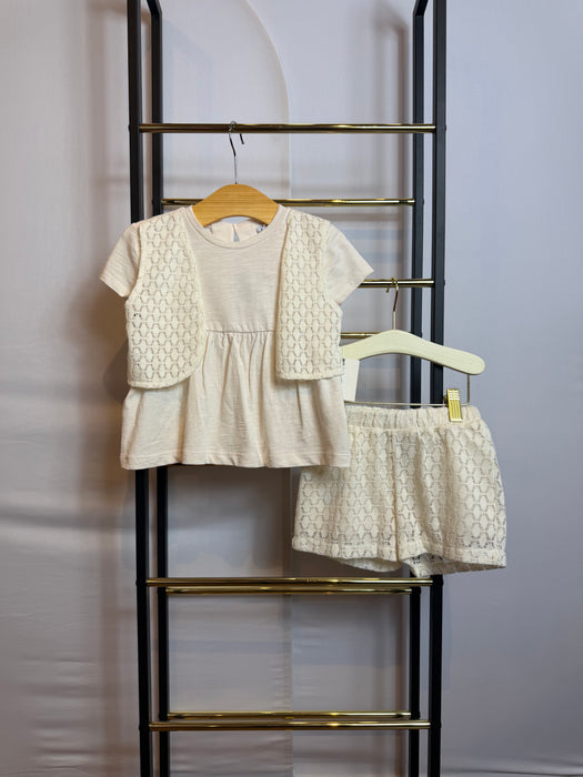 Girls’ Lace Overlay Two-Piece Set