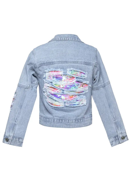 Sparkle & Shine Sequin Denim Jacket image 1