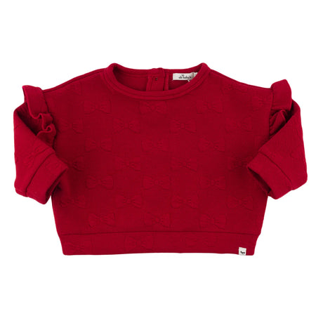 Red on Red Bow Sweater image 0