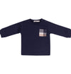Navy Plaid Pocket Tee w/ Cords image 0