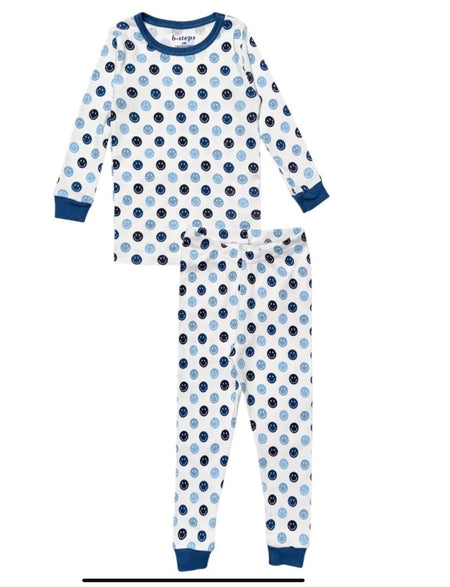 Blue Smiley Dots Kids' Pajama Set image 0