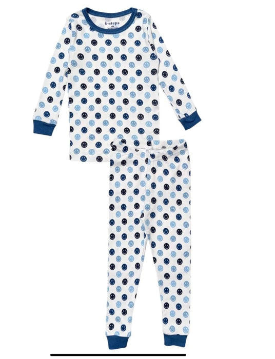 Blue Smiley Dots Kids' Pajama Set image 0