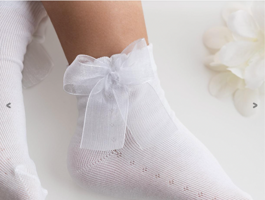 Chiffon Bow Socks image 1