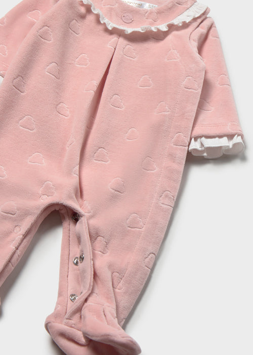 Mayoral Pink Cloud Footie, Baby Rose