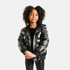 Black Glitter Puffer Coat image 1