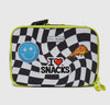 I <3 Snacks Patched Checkered Lunchbag image 0