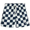 Navy & Mint Checkered Swim Shorts image 0