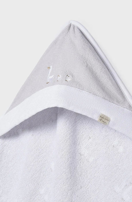 Mayoral Baby Goose Hooded Towel Grey
