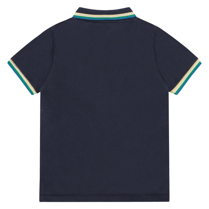 Navy Polo w/ Denim Shorts image 1