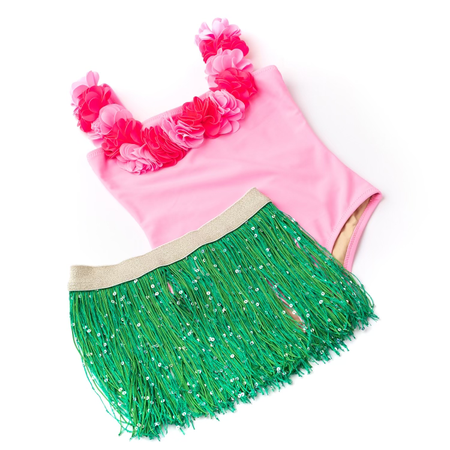 Lei Swimsuit w/ Hula Skirt image 0