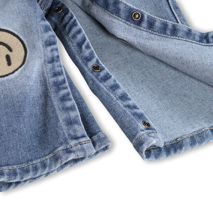 Infant Molo Smiley Knee Patch Denim Overalls