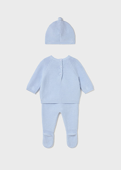 Blue Cable Knit Trio