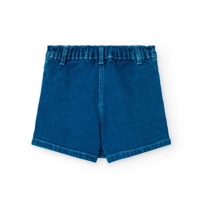 Golden Bloom Top & Pleated Denim Skirt Set image 7