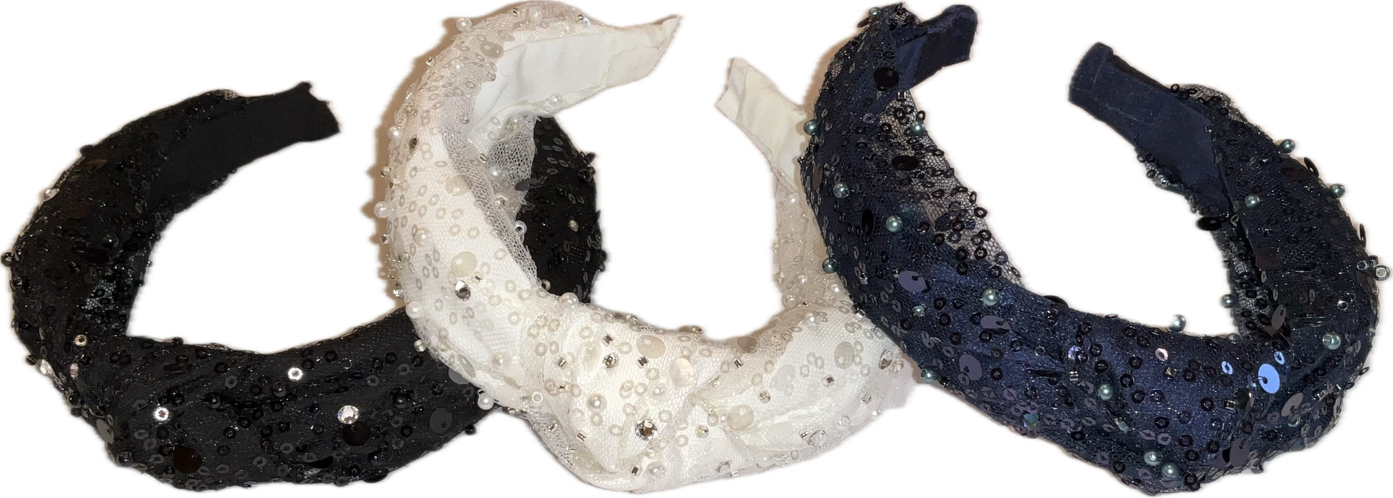 Pearl & Sequin Knot Headband image 0