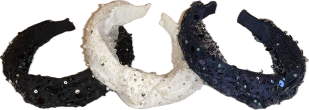 Pearl & Sequin Knot Headband image 0