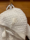 Boy Waffle Cross Knit Romper with Hat image 3