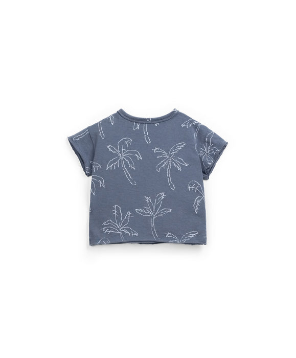 Palm Tree Pocket Tee w/ Grey Shorts image 3
