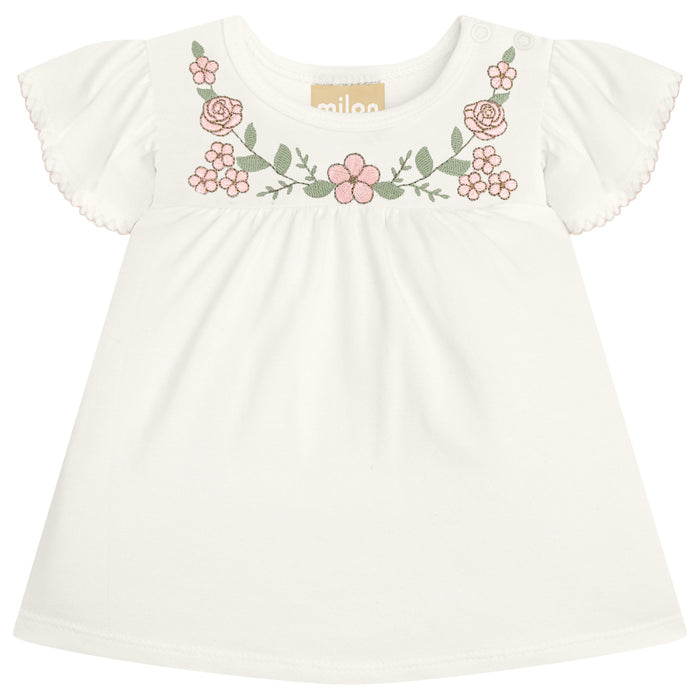 Floral Embroidered Top & Bloomer Set image 0