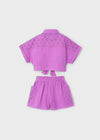 Girls’ Orchid-Colored Two-Piece Eyelet Set image 3