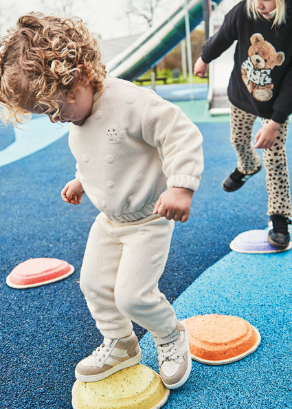 The Bubble Bear Beige Sweatsuit Set