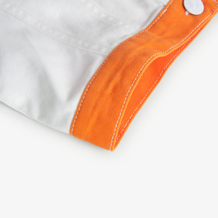 White Colorblock Denim Jacket image 3