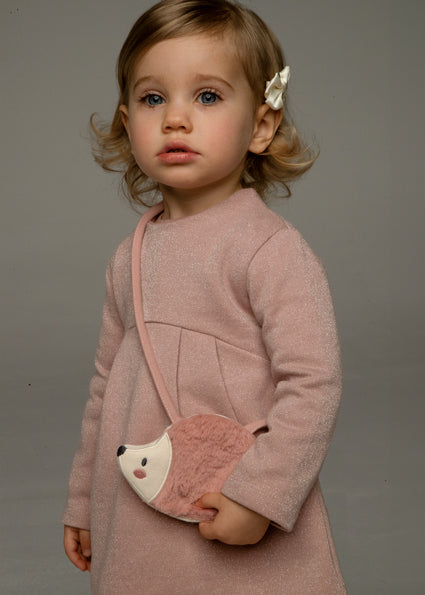 Dusty Pink Dress w/ Hedgehog Purse image 0