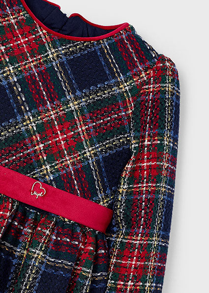 Red Sash Plaid Dress image 1