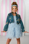 Wishes Denim Jacket w/ Crystal Details image 0