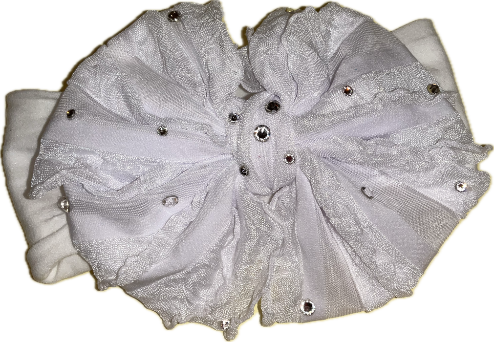 Rhinestone Ruffle Bow Headband image 4