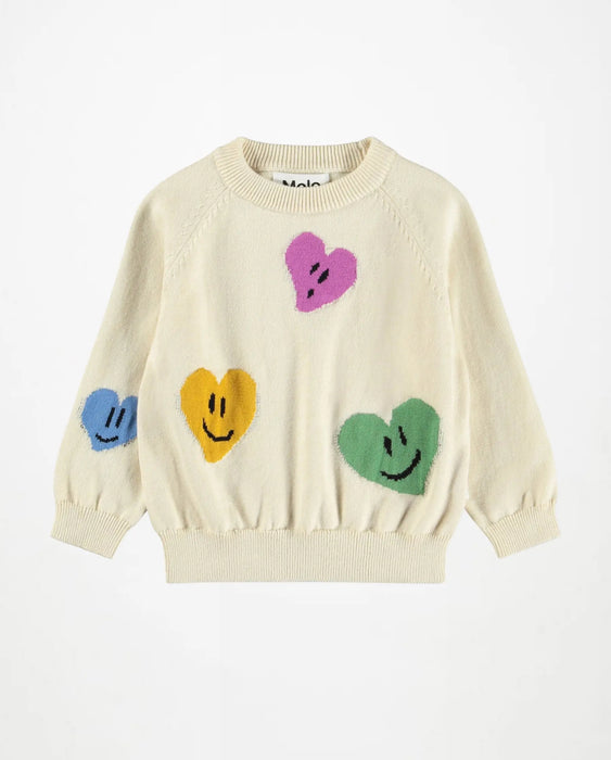 Molo Happy Hearts Knit Set, Multicolor