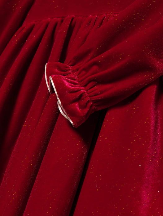 Red Velvet Sparkle Dress image 2