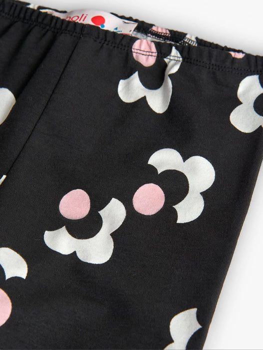 Black & White Flower Dot 2-Piece Set