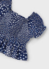 Navy Speckled Smock Top & Matching Pants image 3