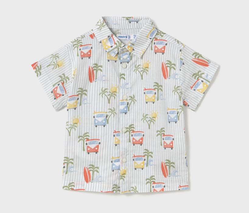 Beach Van Button-Up & Shorts Set