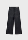 Trendy Wide-Leg Black Denim Jeans image 1