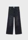 Trendy Wide-Leg Black Denim Jeans image 0
