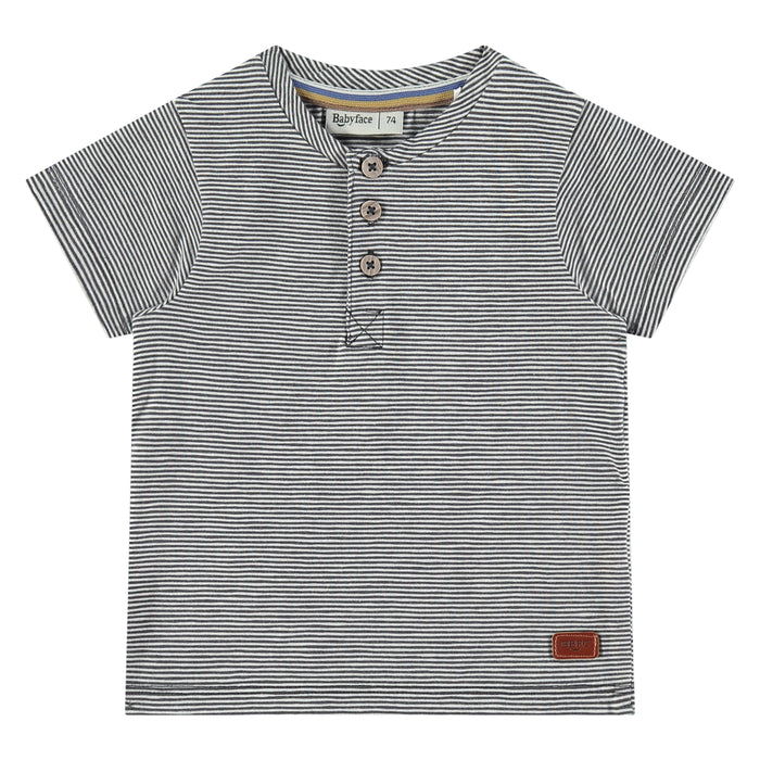 Grey Stripe w/ Khaki Shorts image 0